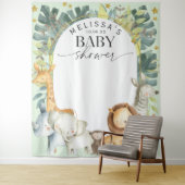 Mint Safari thematisiert geschlechtsneutrale moder Wandteppich (Beispiel)