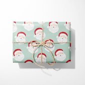 Mint Santa Claus Gesicht Weihnachtswrapping Papier Geschenkpapier
