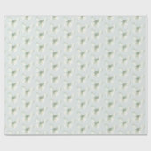 Mint Schmetterlinge Geburtstag Geschenkpapier (Flach)