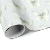 Mint Schmetterlinge Geburtstag Geschenkpapier (Rolleneckpunkt)