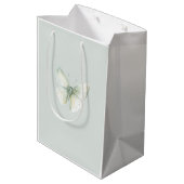 Mint Schmetterlinge Geburtstag Mittlere Geschenktüte (Rückseite Schrägansicht)