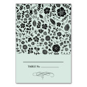 Mint | Schwarzer Blumentisch - Hochzeitstisch - Pl Tischnummer (Vorderseite)