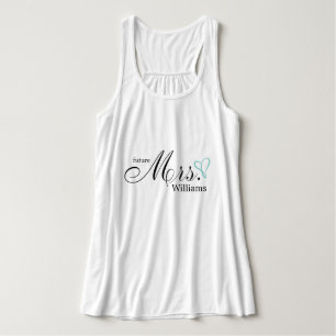 Mint Scribbled Heart "Future Mrs." Tank Top