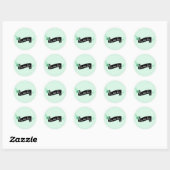 Mint Scroll Stift und Liebe Sticker (Blatt)