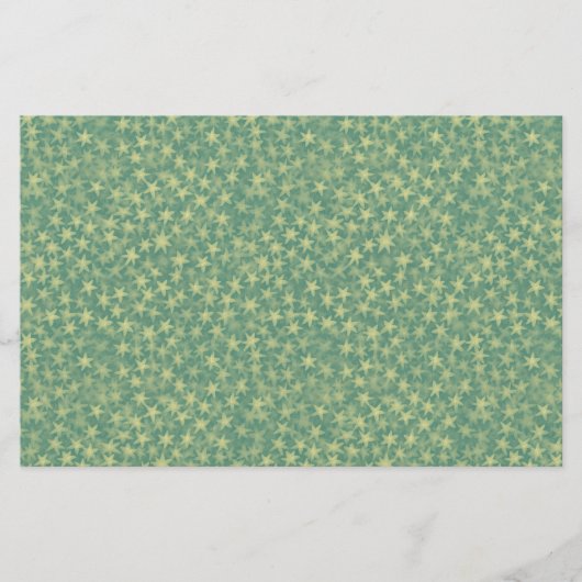 Mint-Seegras-Sternenmuster Briefpapier (Vorderseite)