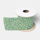 Mint-Seegras-Sternenmuster Satinband (Spule)