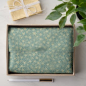 Mint-Seegras-Sternenmuster Seidenpapier (Geschenk)