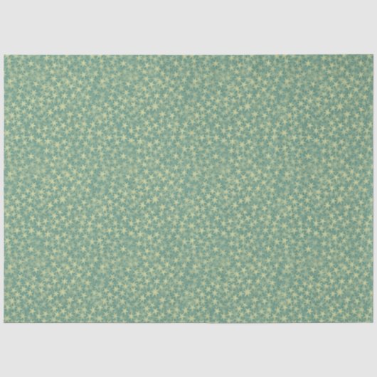 Mint-Seegras-Sternenmuster Seidenpapier (Vorderseite)
