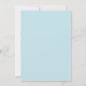 Mint Serene Winterhochzeit Einladung (Rückseite)