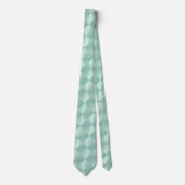 Mint Shimmer blockt Neck Tie Krawatte (Vorderseite)