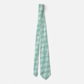 Mint Shimmer blockt Neck Tie Krawatte (Rückseite)