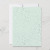 Mint Silver Twinkle Little Star Baby Dusche Einladung (Rückseite)