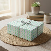 Mint & Sky Blue Michigan Staat Wrapping Paper Geschenkpapier
