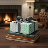 Mint & Sky Blue Michigan Staat Wrapping Paper Geschenkpapier