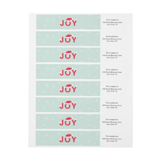 Mint Snow Joliday Label (Bogen)