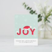 Mint Snow Joy Holiday Postcard Feiertagspostkarte (Stehend Vorderseite)
