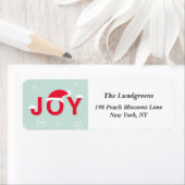 Mint Snow Joy Holiday Rücksendeadresse Label (Insitu)