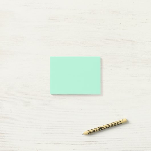 Mint Solid Color Post-it Klebezettel (Auf Schreibtisch)