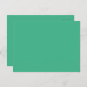 Mint Solid Color Postkarte (Vorne/Hinten)