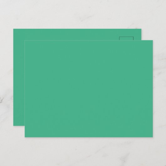 Mint Solid Color Postkarte (Vorne/Hinten)