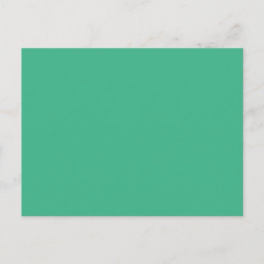 Mint Solid Color Postkarte (Vorderseite)