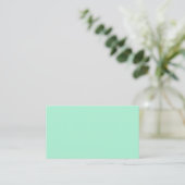 Mint Solid Color Visitenkarte (Stehend Vorderseite)