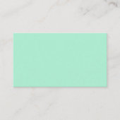 Mint Solid Color Visitenkarte (Vorderseite)