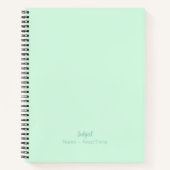 Mint Spiral Notebook Notizblock (Vorderseite)
