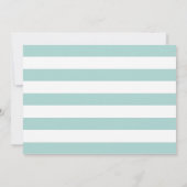 Mint Starfish Hochzeit speichern das Datum Einladung (Rückseite)