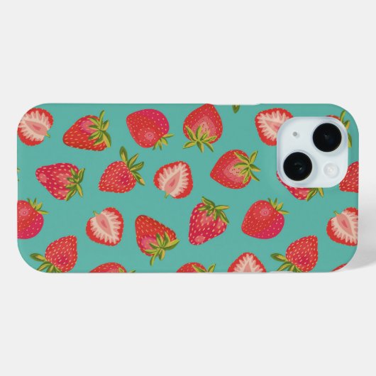 Mint Strawberry Case-Mate iPhone Hülle (Rückseite (Horizontal))