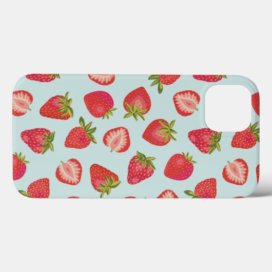 Mint Strawberry iPhone Case (Rückseite (Horizontal))