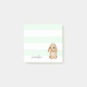 Mint Stripes Bunny Post-it® Notes Post-it Klebezettel (Vorderseite)