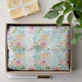 Mint Stripes floral Chic Seidenpapier (Geschenk)