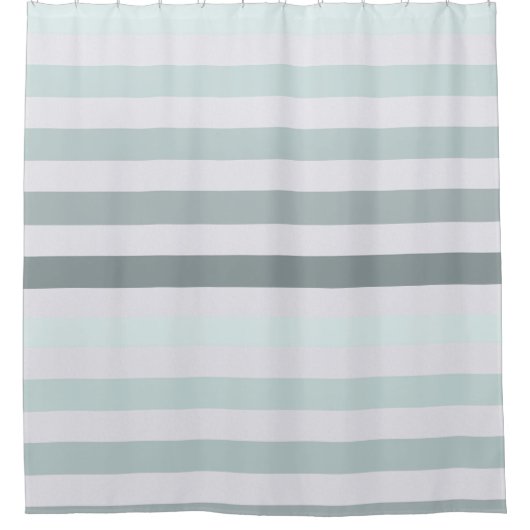 Mint Stripes Ombre Duschvorhang (Vorderseite)
