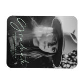 Mint Stylish Script Abschluss Announcement Foto Magnet (Horizontal)