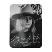 Mint Stylish Script Abschluss Announcement Foto Magnet (Vertikal)