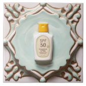 Mint Sunscreen Sun Screen Lotion Schönes Bad Fliese (Vorderseite)