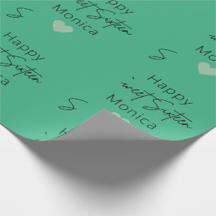 Mint Sweet 16 Personalisiert Geburtstag Geschenkpapier