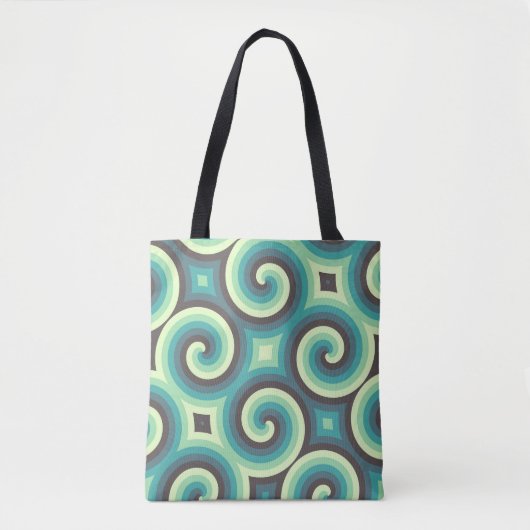 Mint Swirl Mosaic Tasche (Vorderseite)