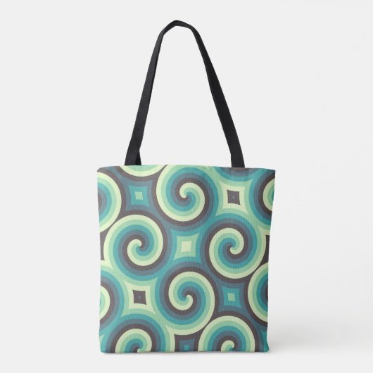 Mint Swirl Mosaic Tasche (Rückseite)