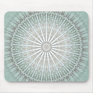 Mint Taupe Mandala Mousepad