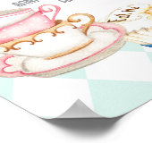 Mint Tea Party Alice ONEderland milestone stat Poster (Ecke)