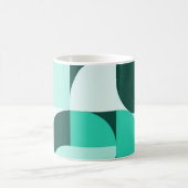 Mint Teal Geometric Composition Kaffeetasse (Mittel)