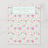 Mint Teddy Bear Tee Party Babydusche Bingo Spiel (Rückseite)