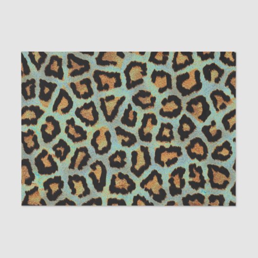 Mint Tee ich aquamarin Leopard Papier (Vorderseite)