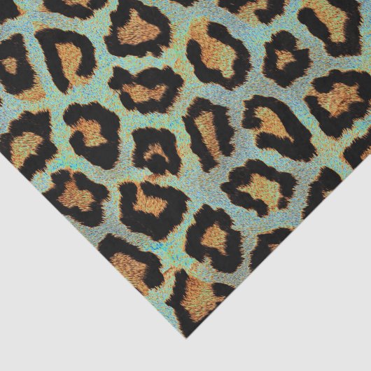 Mint Tee ich aquamarin Leopard Papier (Ausschnitt)