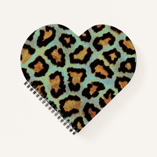 Mint Tee mir aquamarin Leopard-Druck Notizblock (Vorderseite)