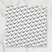 Mint to Be schwarze Typografie und Blume Hochzeit Geschenkanhänger (Rückseite)