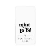 "Mint to Be" TicTac Mint Gum Wedding Favor Labels Adressaufkleber (Vorne)