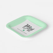 Mint to Be Wedding Bridal Shower Pappteller (Gewinkelt)